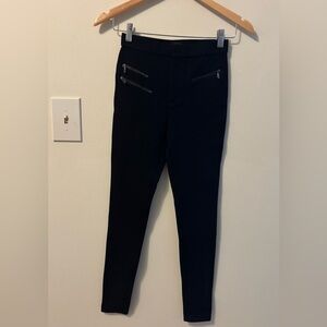 Zara Black Trousers with Unique Stitching